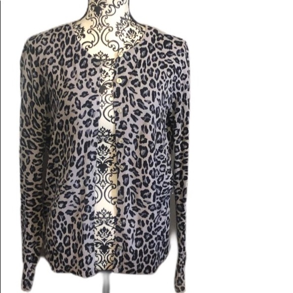 CROFT & Barrow purple animal print cardigan - Picture 1 of 10